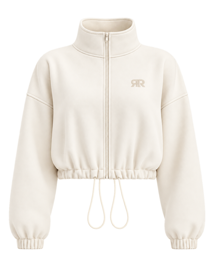 Chaqueta Era color crema, vista frontal