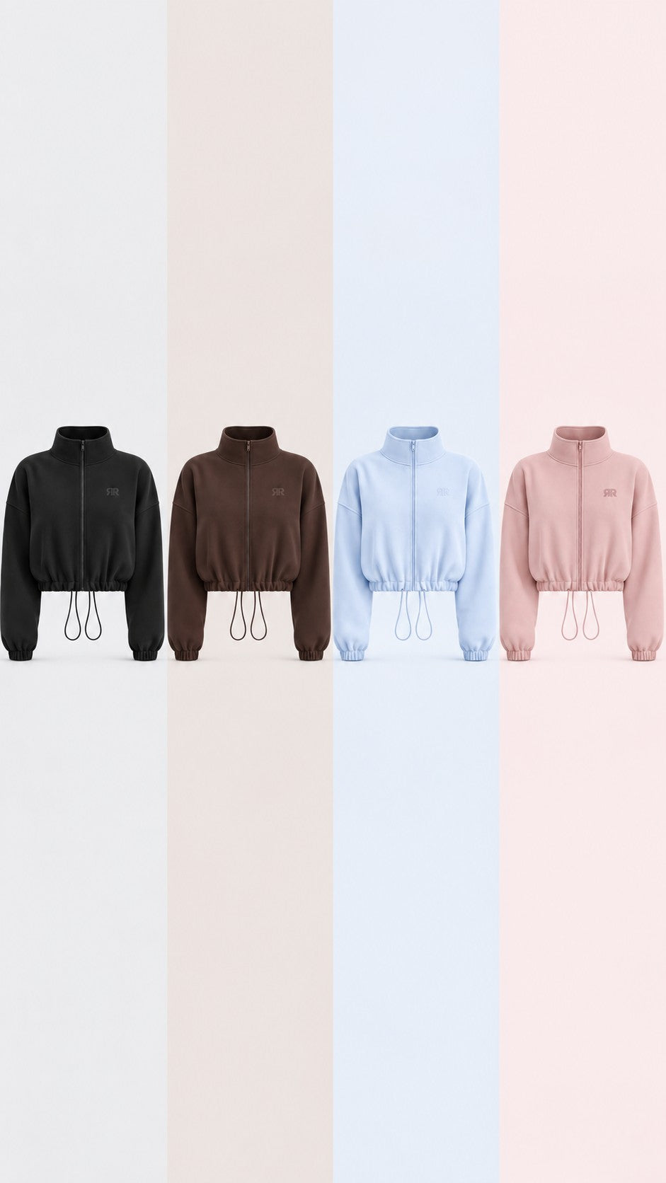 Chaqueta Era en negro, café, azul y rosa